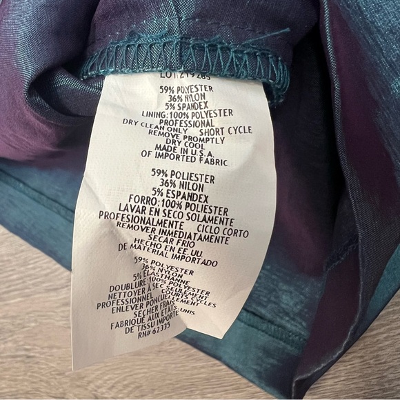 Betsy & Adam Shiny Turquoise Strapless Formal Prom Cocktail Party Dress Size 10 - Picture 9 of 9